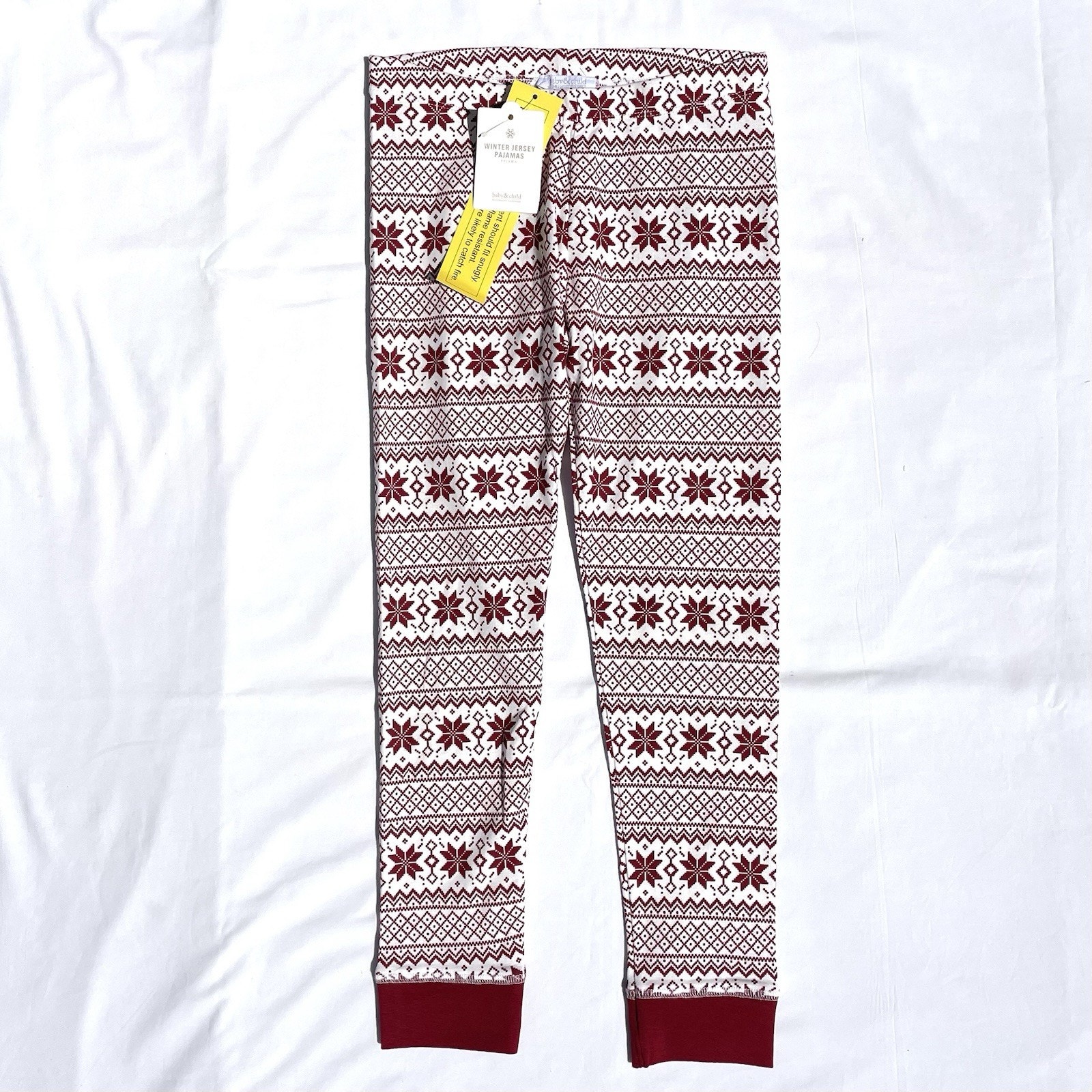 Restoration Hardware Baby & Child Fair Isle Pajama Set Unisex Kids 7 Red Cotton — image 2 of 5